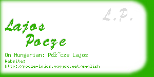 lajos pocze business card